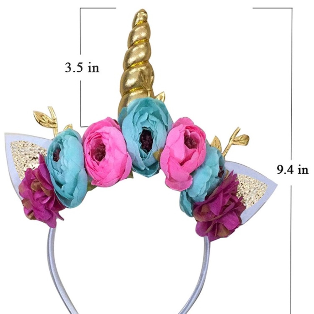 Unicorn 🦄 FLOWER HEADBAND festival ITEM *NWT* - Picture 6 of 8